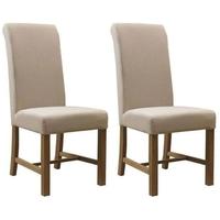 Mark Webster Natural Fabric Dining Chair - FR17888 (Pair)