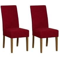 Mark Webster Postbox Red Fabric Dining Chair - FR17420 (Pair)