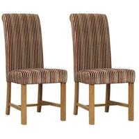 mark webster copper deluxe stripe dining chair fr17362 pair