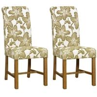 Mark Webster Green Fabric Dining Chair - FR15951 (Pair)