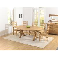 mark harris avignon solid oak 165cm extending dining set with 4 valenc ...