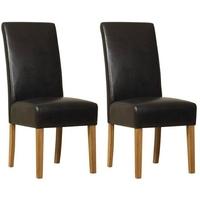 mark webster parason pu leather dining chair pair