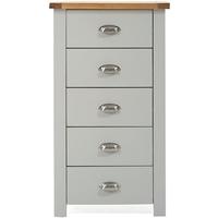 mark harris sandringham oak and grey tall 5 chest of drawer