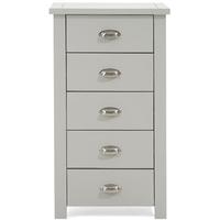 Mark Harris Sandringham Grey Tall 5 Chest of Drawer