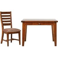 Mark Webster Chaucer Dining Set - Square Fixed Top with 4 Fabric Seat Pad Chairs