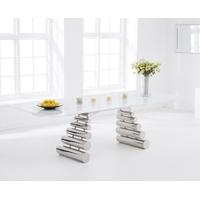 Mark Harris Formos 180cm White Glass Extending Dining Table