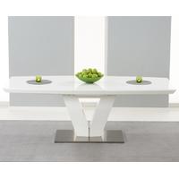 Mark Harris Malibu White High Gloss Extending Dining Table