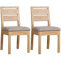 Mark Webster Fusion Oak Dining Chair with Fabric Seat Pad (Pair)