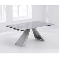 Mark Harris La Linea 180cm Light Grey Glass Extending Dining Table