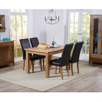 mark harris cambridge solid oak 120cm extending dining set with 4 atla ...