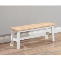 Mark Harris Chichester Oak and White Large Dining Bench