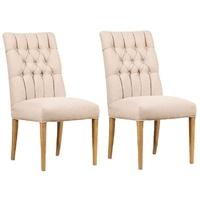 mark webster brunel linen button back dining chair pair