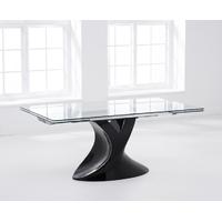 Mark Harris Murcia 180cm Extending Black Glass Dining Table