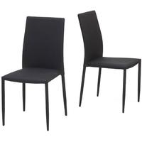 Mark Harris Ava Black Stackable Dining Chair (Pair)