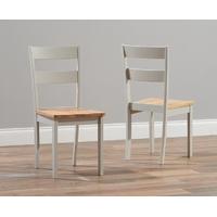 Mark Harris Chichester Oak and Grey Dining Chairs (Pair)
