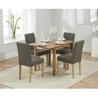 mark harris promo solid oak 70cm rectangular extending dining set with ...