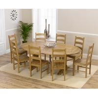 Mark Harris Cavanaugh Oak 165cm Extending Dining Set with 8 Valencia Timber Dining Chairs