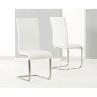 Mark Harris Malibu Ivory Faux Leather Dining Chair (Pair)