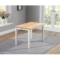 mark harris chichester oak and white 115cm dining table