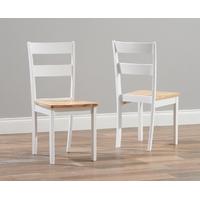 Mark Harris Chichester Oak and White Dining Chairs (Pair)