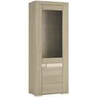 Madras Champagne Melamine Glazed Display Unit - Tall Narrow Right Hand