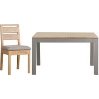 Mark Webster Fusion Oak Dining Set - Extending with 4 Fabric Seat Pad Chairs