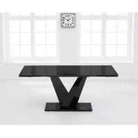 Mark Harris Isla 180cm Black Glass Extending Dining Table