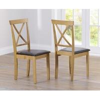 mark harris elstree solid oak dining chair pair