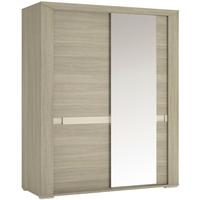 Madras Champagne Melamine Sliding Wardrobe - 165cm with Mirror Door