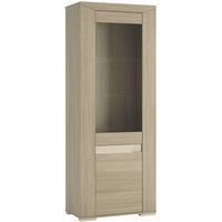 Madras Champagne Melamine Glazed Display Unit - Tall Narrow Left Hand