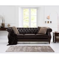 Mark Harris Highgrove 3 Seater Brown Leather Sofa