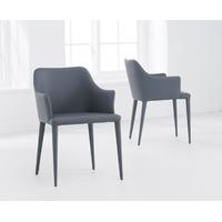 Mark Harris Cape Verdi Charcoal Grey Dining Chair (Pair)