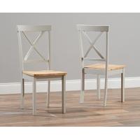 Mark Harris Elstree Oak and Grey Dining Chair (Pair)