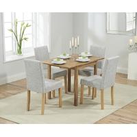 mark harris promo solid oak 70cm rectangular extending dining set with ...