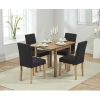 mark harris promo solid oak 70cm rectangular extending dining set with ...