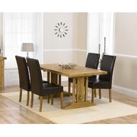 mark harris cavanaugh oak 165cm extending dining set with 4 rustique b ...