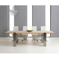 mark harris knightsbridge oak 180cm extending dining set with 4 herefo ...