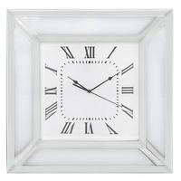 Manama White Mirrored Wall Clock