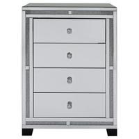 Madison Diamond Mirrored 4 Chest of Drawer