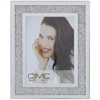 madison diamond mirrored silver photo frame 5 x 7