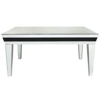 manama black and clear mirrored coffee table