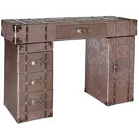 Mandarin Snakeskin Brown Wooden Atlas Writing Desk