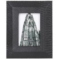 mandarin snakeskin faux leather black photo frame 4 x 6