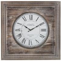 mandarin snakeskin antique grey fir wood square wall clock