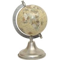 Mandarin Snakeskin Beige Traditional Globe On Arc Stand