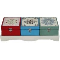 mandarin snakeskin set of 3 mandala storage boxes with holder