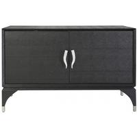 Mandarin Snakeskin Faux Leather Black TV Cabinet