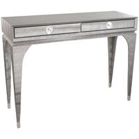 Mandarin Snakeskin Faux Leather Grey Console Table