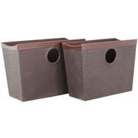 Mandarin Snakeskin Brown Magazine Holder (Set of 3)