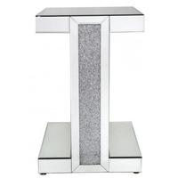 madison diamond mirrored 60cm end table